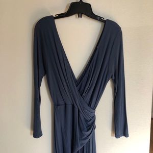 Blue long sleeve dress- Velvet By Graham & Spencer